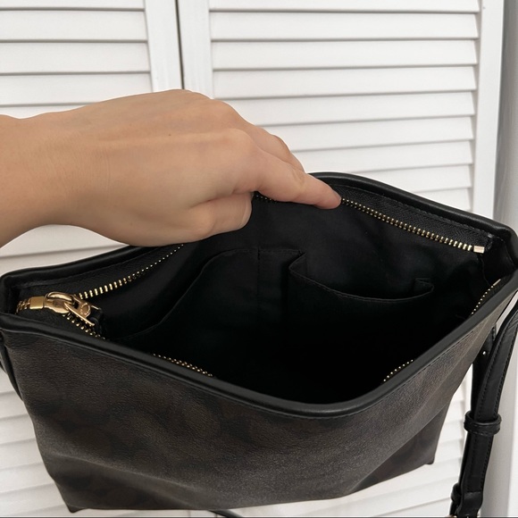 Coach Rowan File Crossbody Signature Monogram Bag Brown - Picture 10 of 15